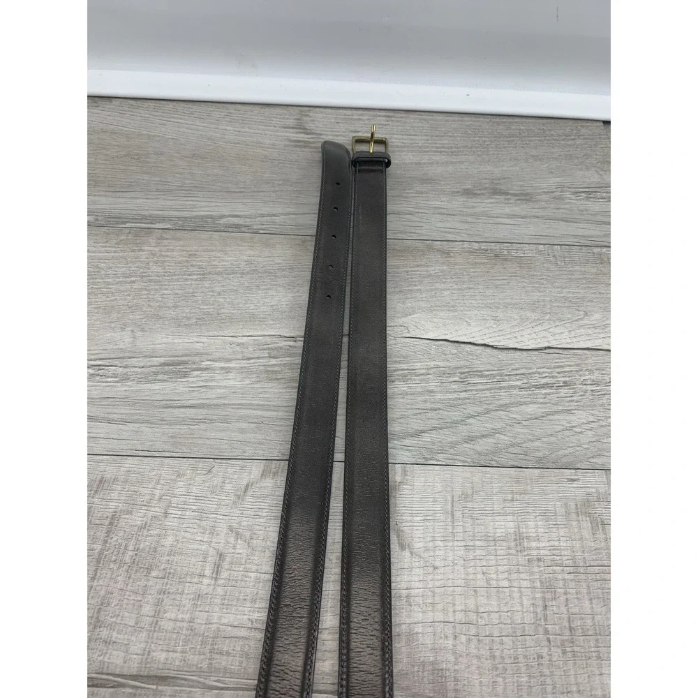 Alexander Julian gray dress belt 36‎ men's imported cowhide lined made In Italy